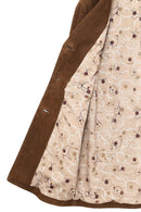 Pamela Kadın Kahverengi Süet Deri Kaban | Derimod