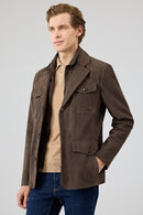 Sacramento Erkek Kahverengi Nubuk Deri Mont | Derimod