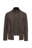 Sacramento Erkek Kahverengi Nubuk Deri Mont | Derimod