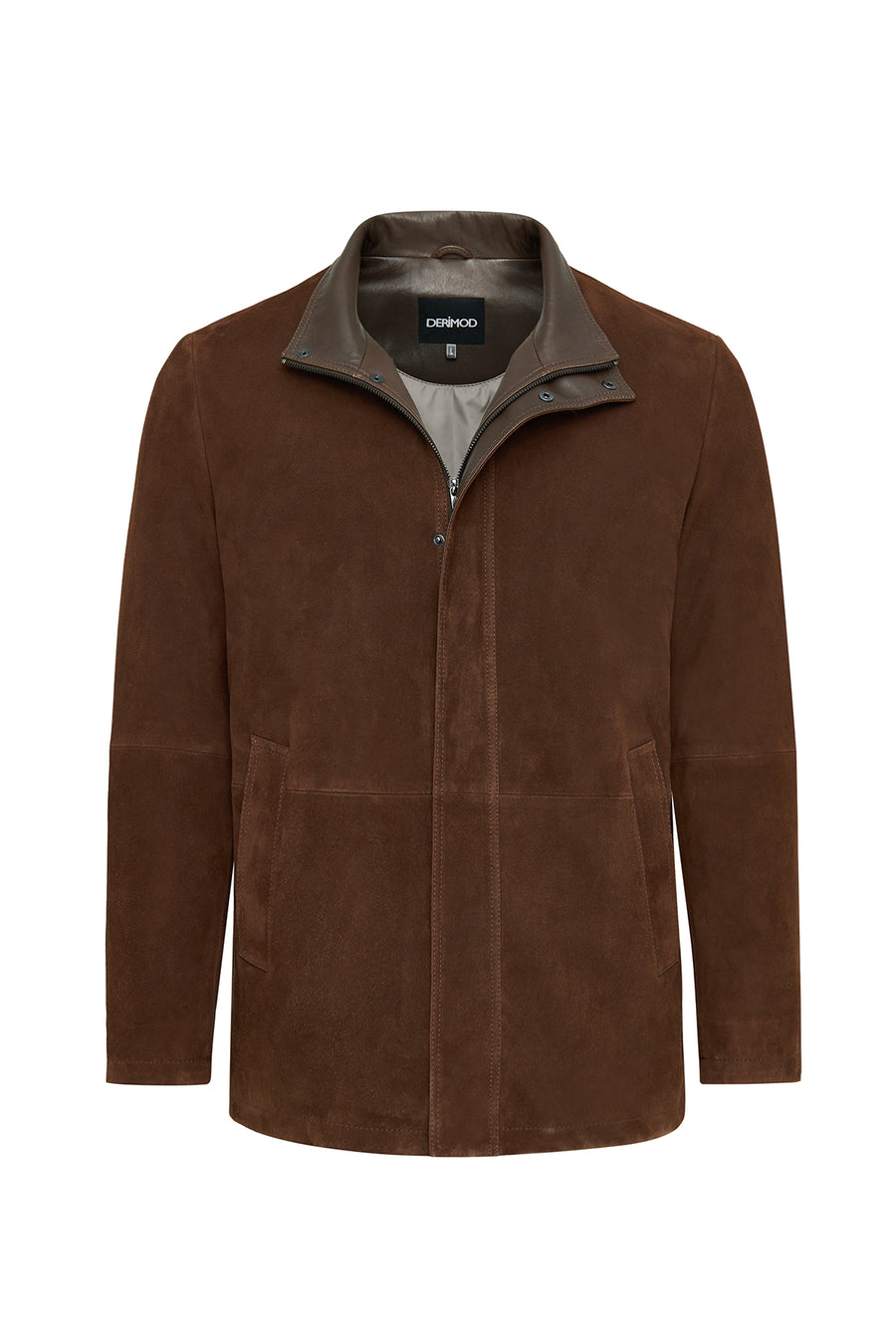 Aguero Men's Brown Suede Leather Jacket 25SGD656410 | Derimod