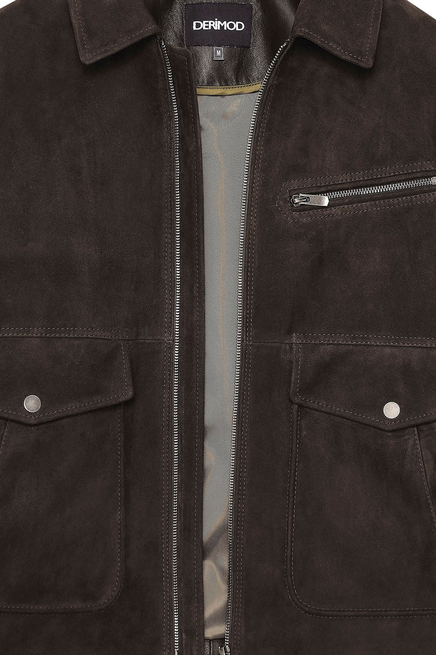 Morata Men's Brown Nubuck Leather Jacket