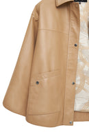 Karen Kadın Bej Deri Ceket | Derimod