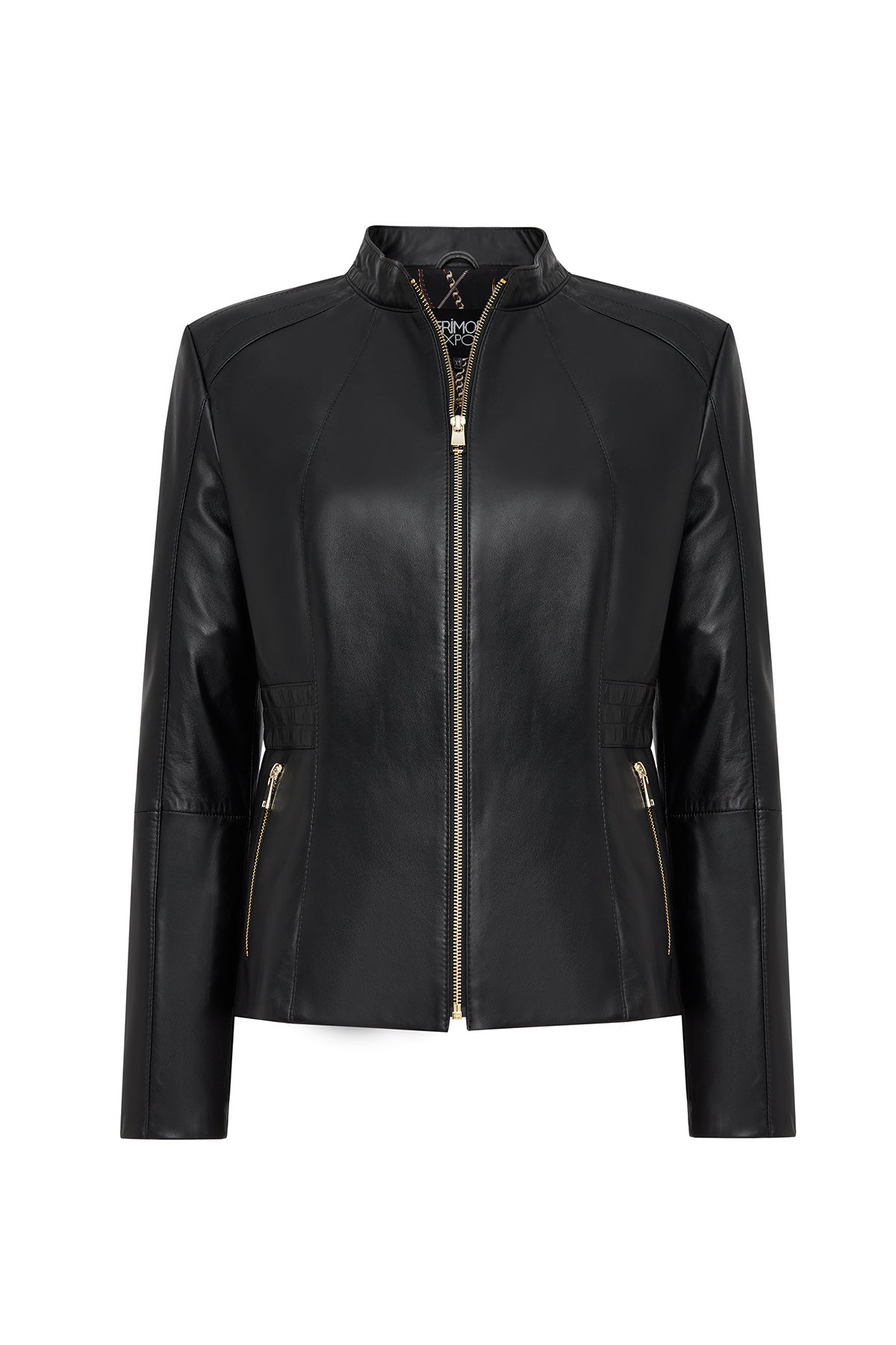 Lydia (Plus) Kadın Siyah Geniş Kalıp Fermuarlı Deri Ceket 25SGE52971M | Derimod