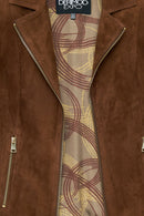 Lara Kadın Kahverengi Kısa Süet Deri Ceket | Derimod