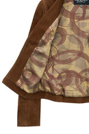 Lara Kadın Kahverengi Kısa Süet Deri Ceket | Derimod