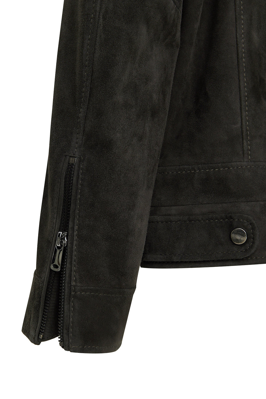 Patrick Men's Grey Suede Leather Jacket