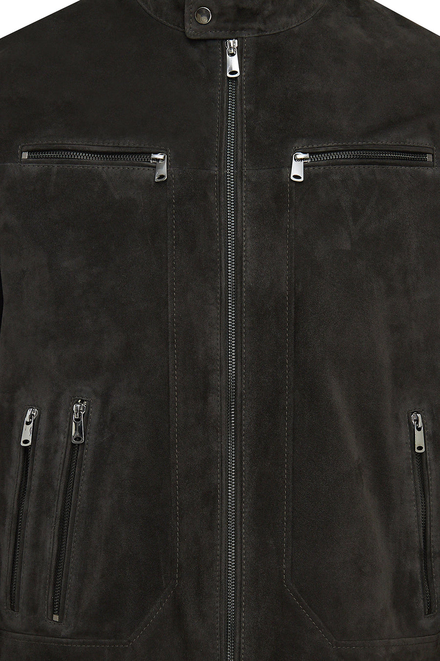 Patrick Men's Grey Suede Leather Jacket