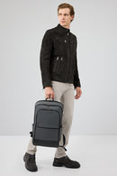 Patrick Erkek Gri Süet Deri Ceket | Derimod