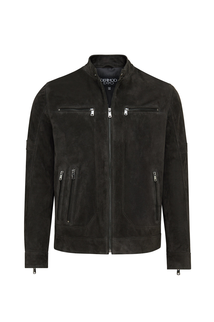 Patrick Men's Grey Suede Leather Jacket