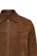 Mark Men's Brown Suede Leather Jacket | Derimod