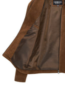 Mark Men's Brown Suede Leather Jacket | Derimod