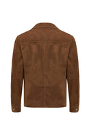Mark Men's Brown Suede Leather Jacket | Derimod