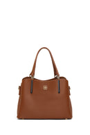 Women's Tan Long Strap Printed Mini Shoulder Bag | Derimod