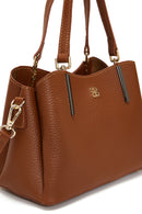 Women's Tan Long Strap Printed Mini Shoulder Bag | Derimod