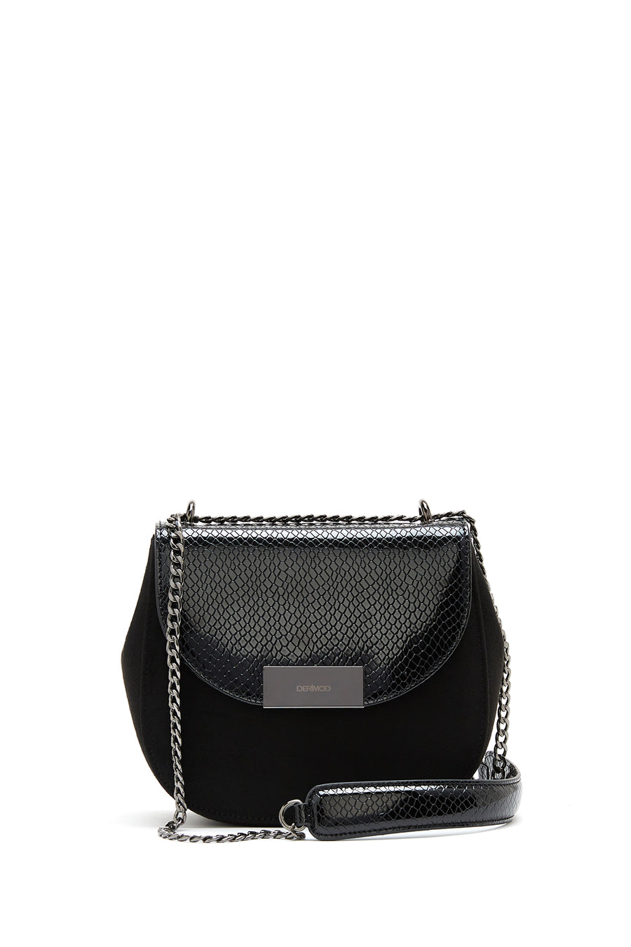Women's Black Chain Strap Printed Shoulder Bag 25WBD200714 | Derimod