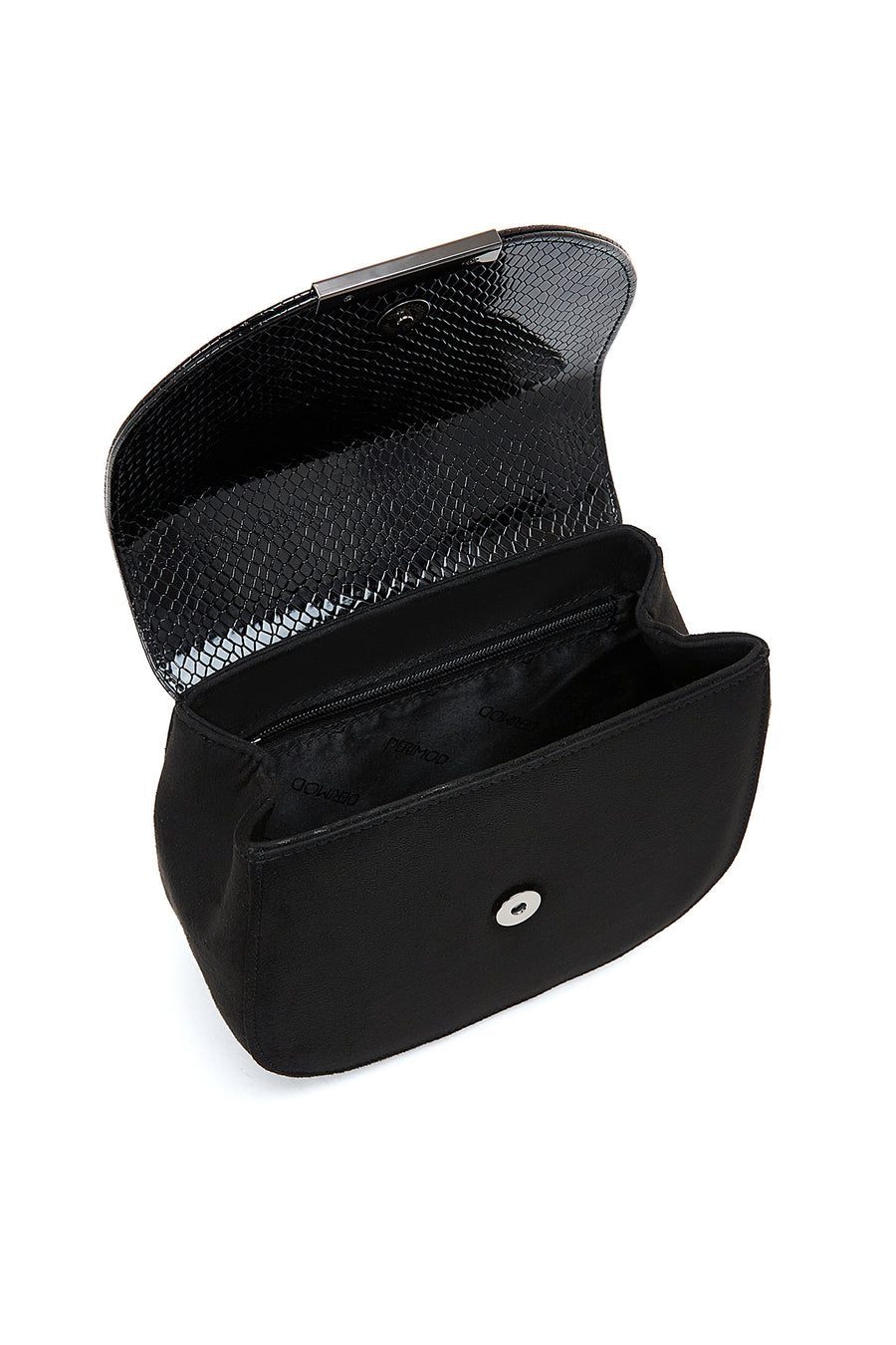 Women's Black Chain Strap Printed Shoulder Bag