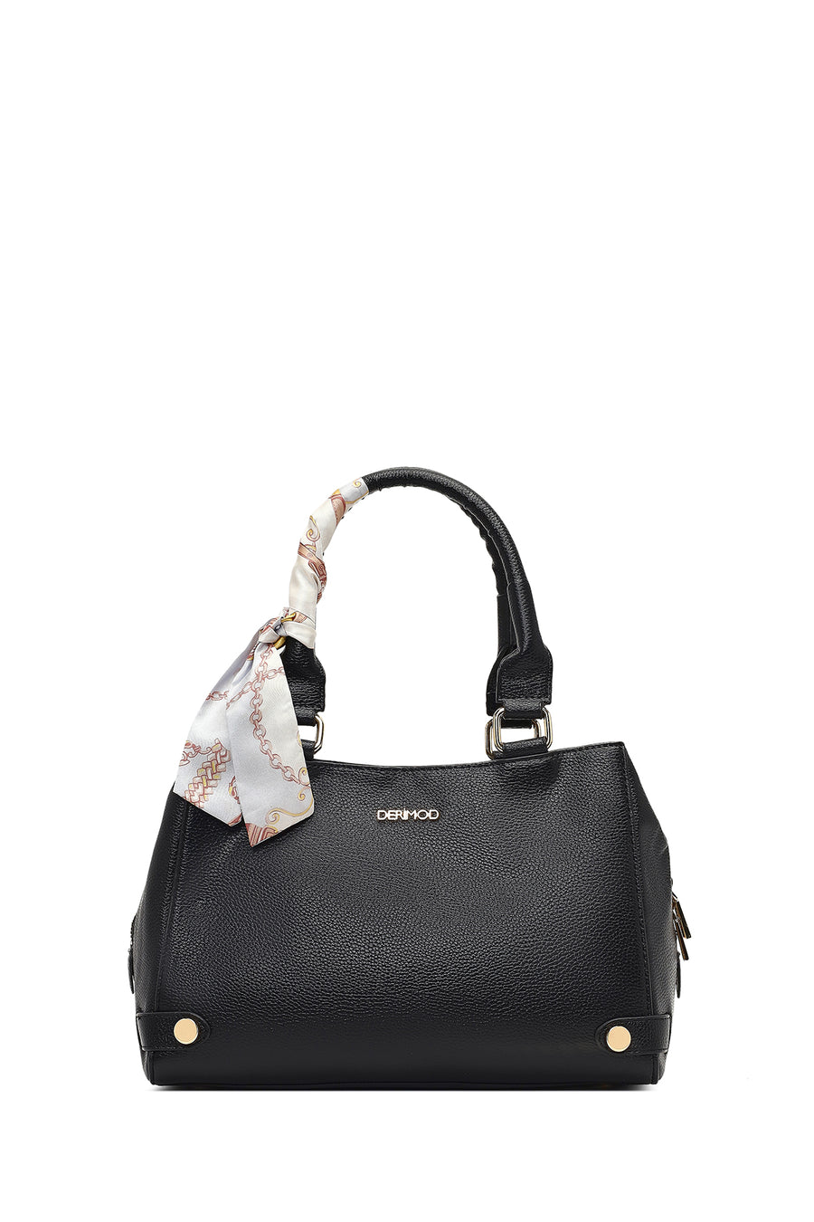 Women's Black Long Strapped Accessorized Shoulder Bag