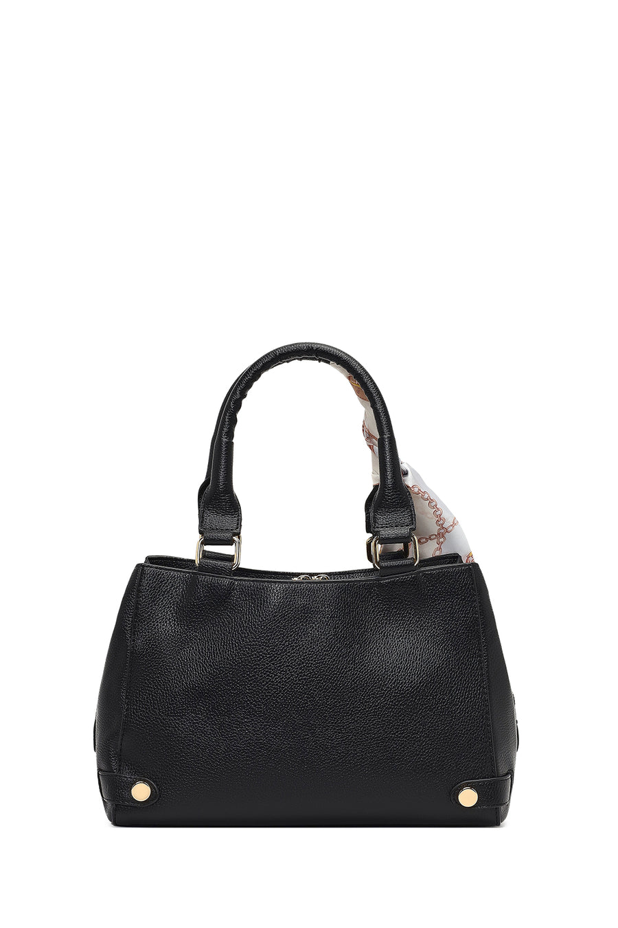Women's Black Long Strapped Accessorized Shoulder Bag