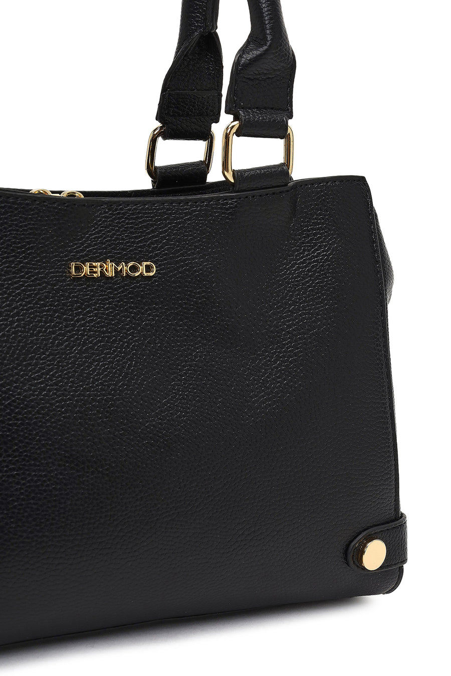 Women's Black Long Strapped Accessorized Shoulder Bag