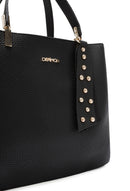 Women's Black Long Strap Accessory Detailed Handbag | Derimod