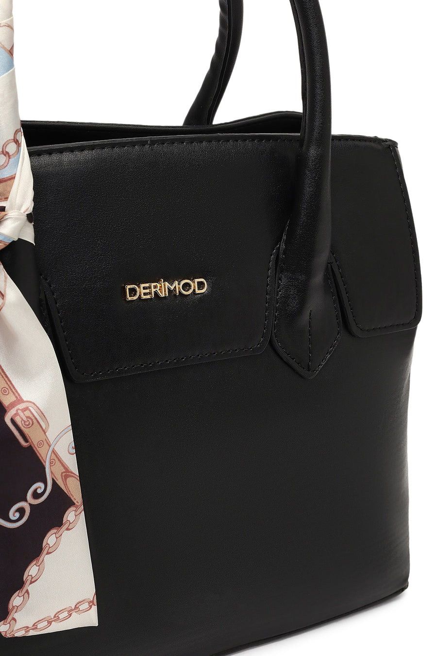 Women's Black Long Strapped Accessorized Shoulder Bag