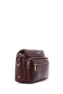 Kadın Bordo Uzun Askılı Kroko Çapraz Çanta | Derimod