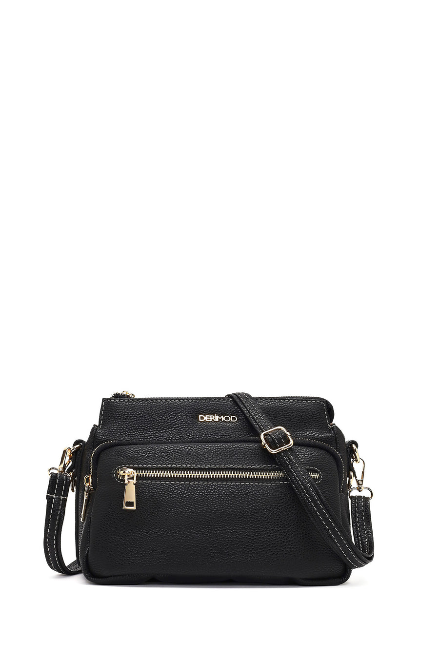 Women's Black Long Strapped Patterned Crossbody Bag 25WBD2111FT | Derimod
