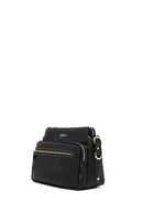 Women's Black Long Strapped Patterned Crossbody Bag | Derimod