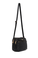 Woman Black Patterned Crossbody Bag | Derimod