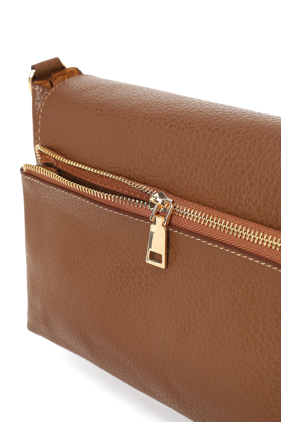 Woman Brown Long Strap Crossbody Bag