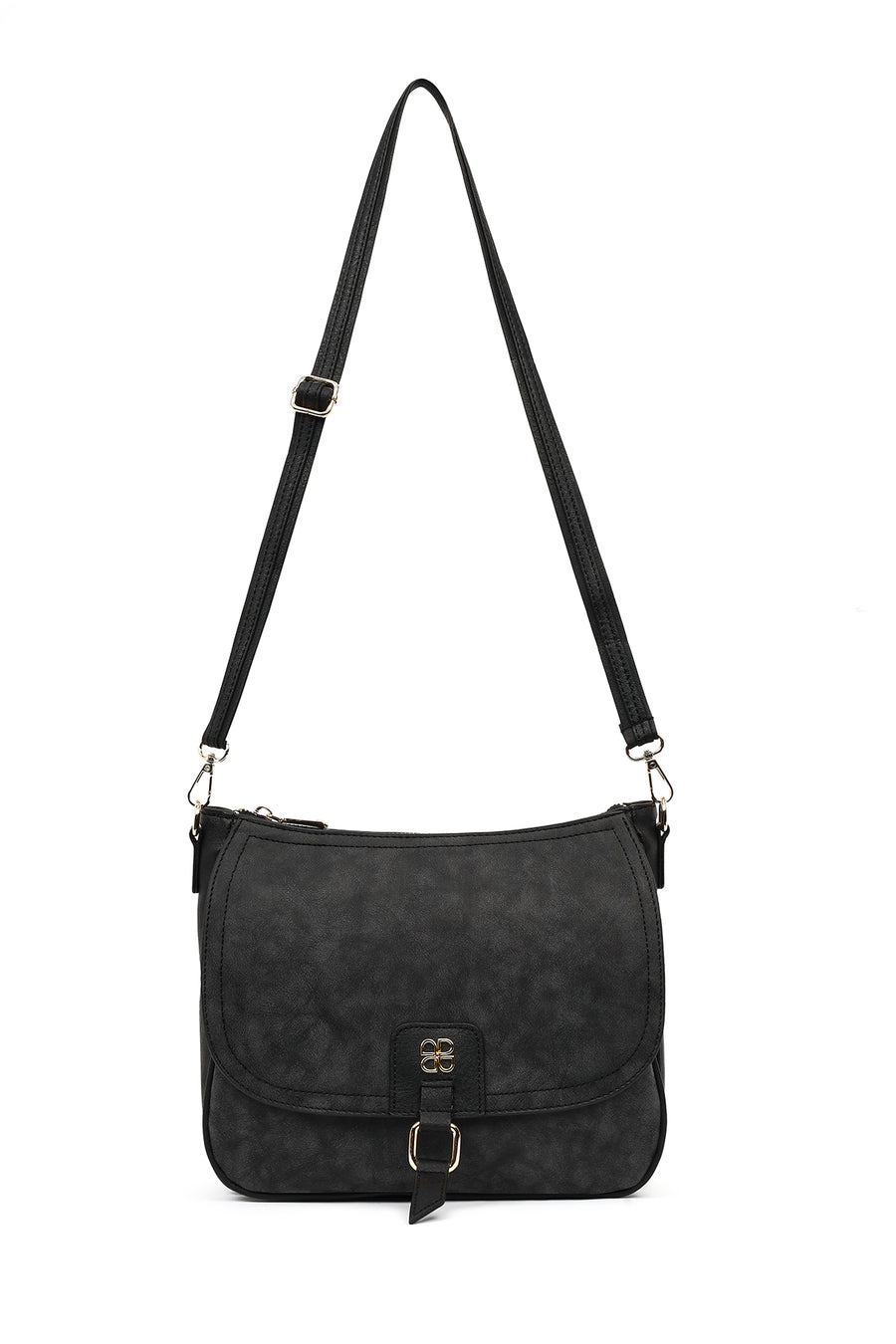 Women's Black Long Strap Shoulder Bag