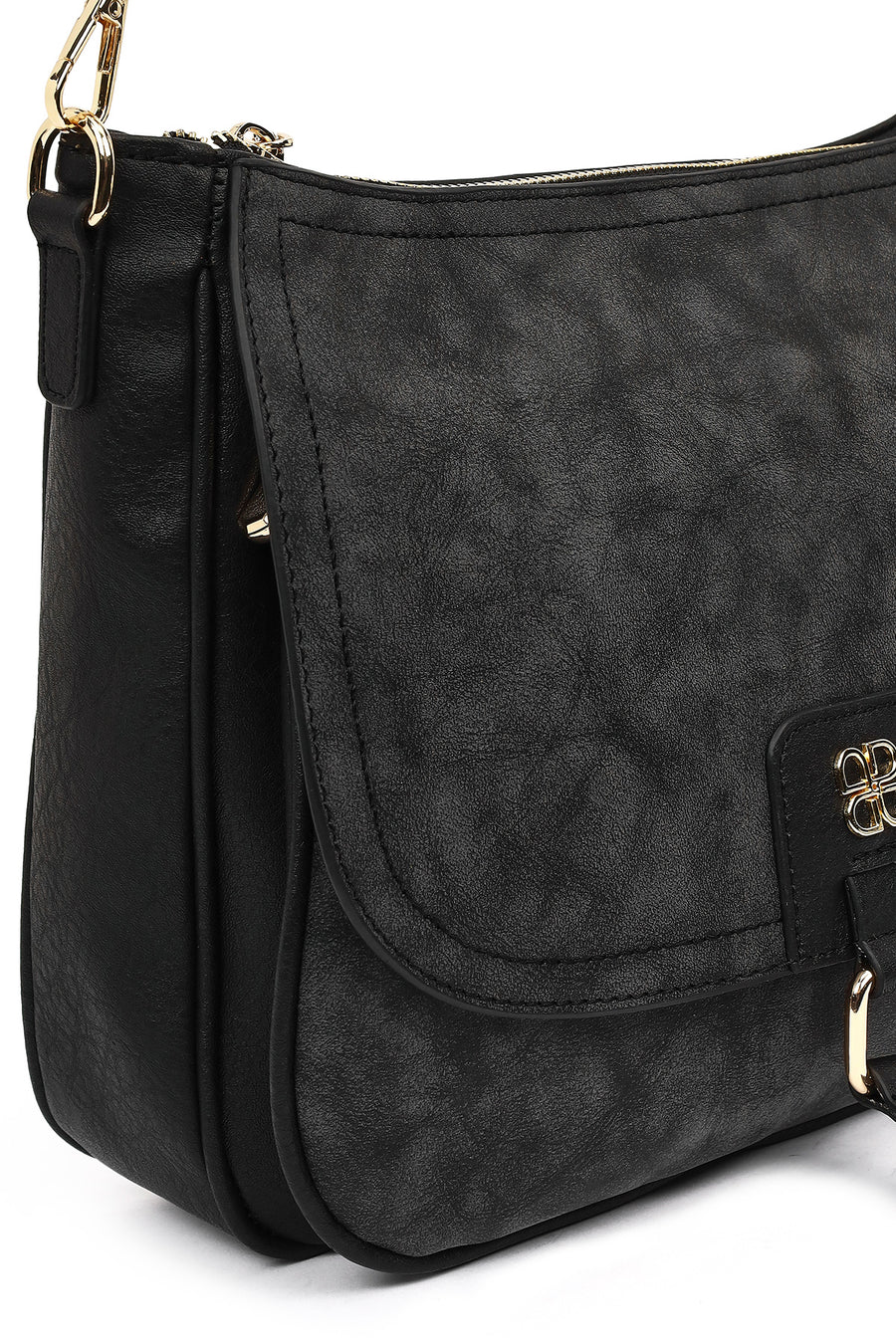 Women's Black Long Strap Shoulder Bag