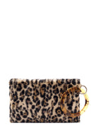 Kadın Leopar Zincir Askılı Peluş Portföy Çanta | Derimod