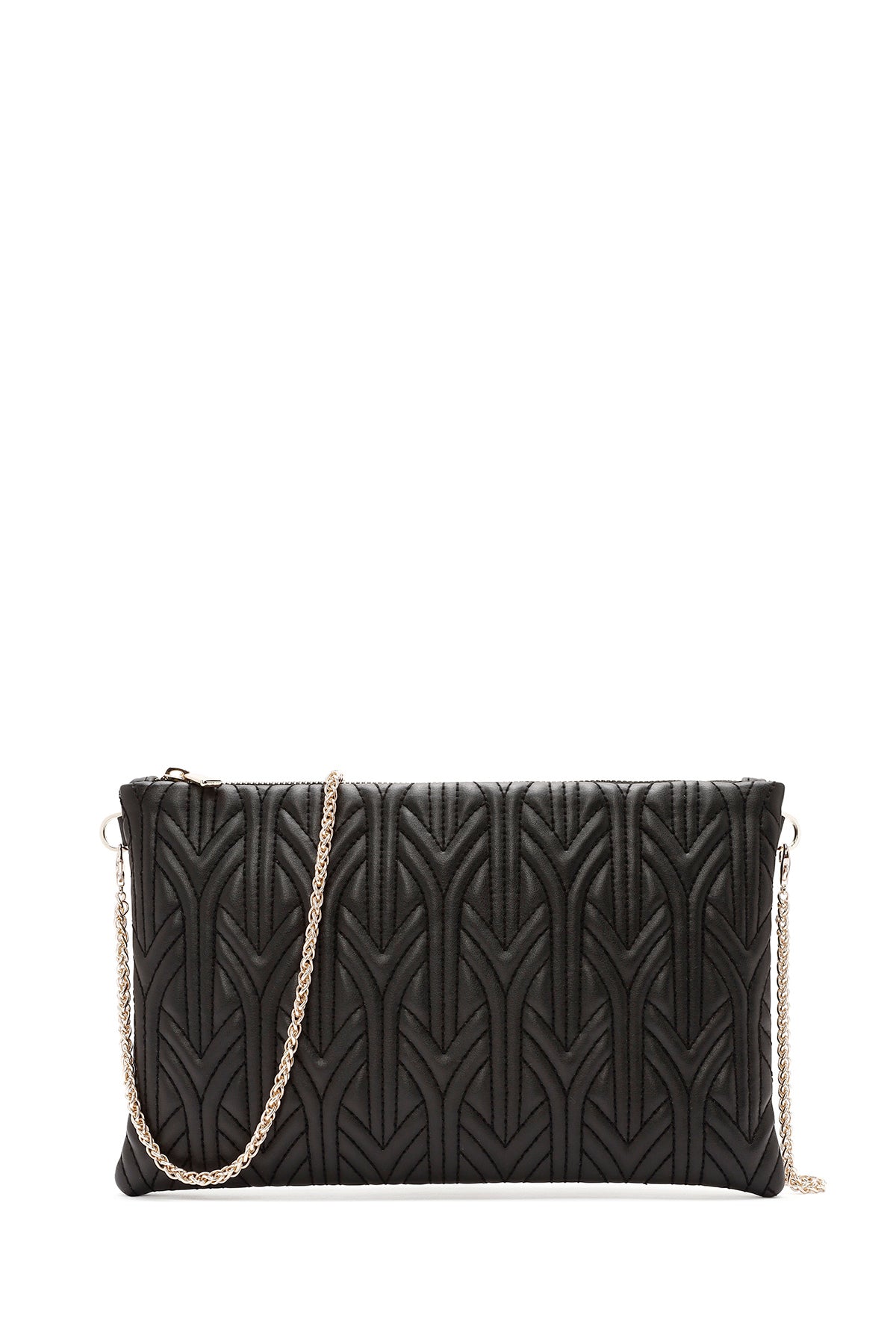 Kadın Siyah Uzun Zincir Askılı Kapitone Portföy Çanta 25WBD2209KP | Derimod