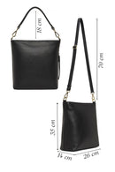 Kadın Siyah Uzun Askılı Deri Omuz Çantası | Derimod