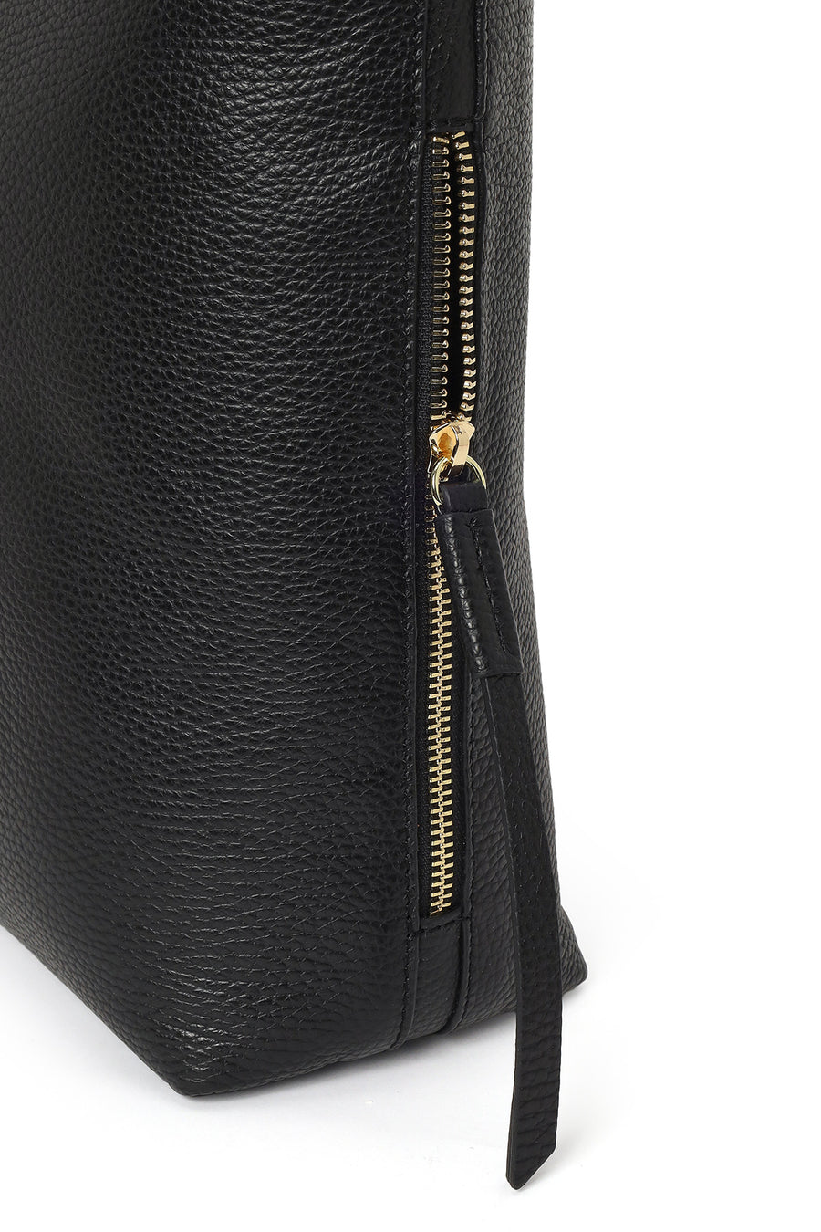Woman Black Long-Strap Leather Shoulder Bag