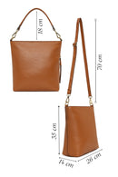 Kadın Taba Uzun Askılı Deri Omuz Çantası | Derimod