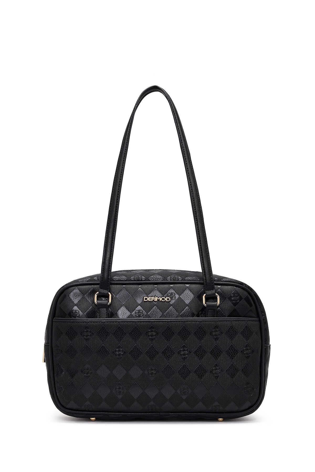 Kadın Siyah Baskılı Omuz Çantası 25WBD238126 | Derimod