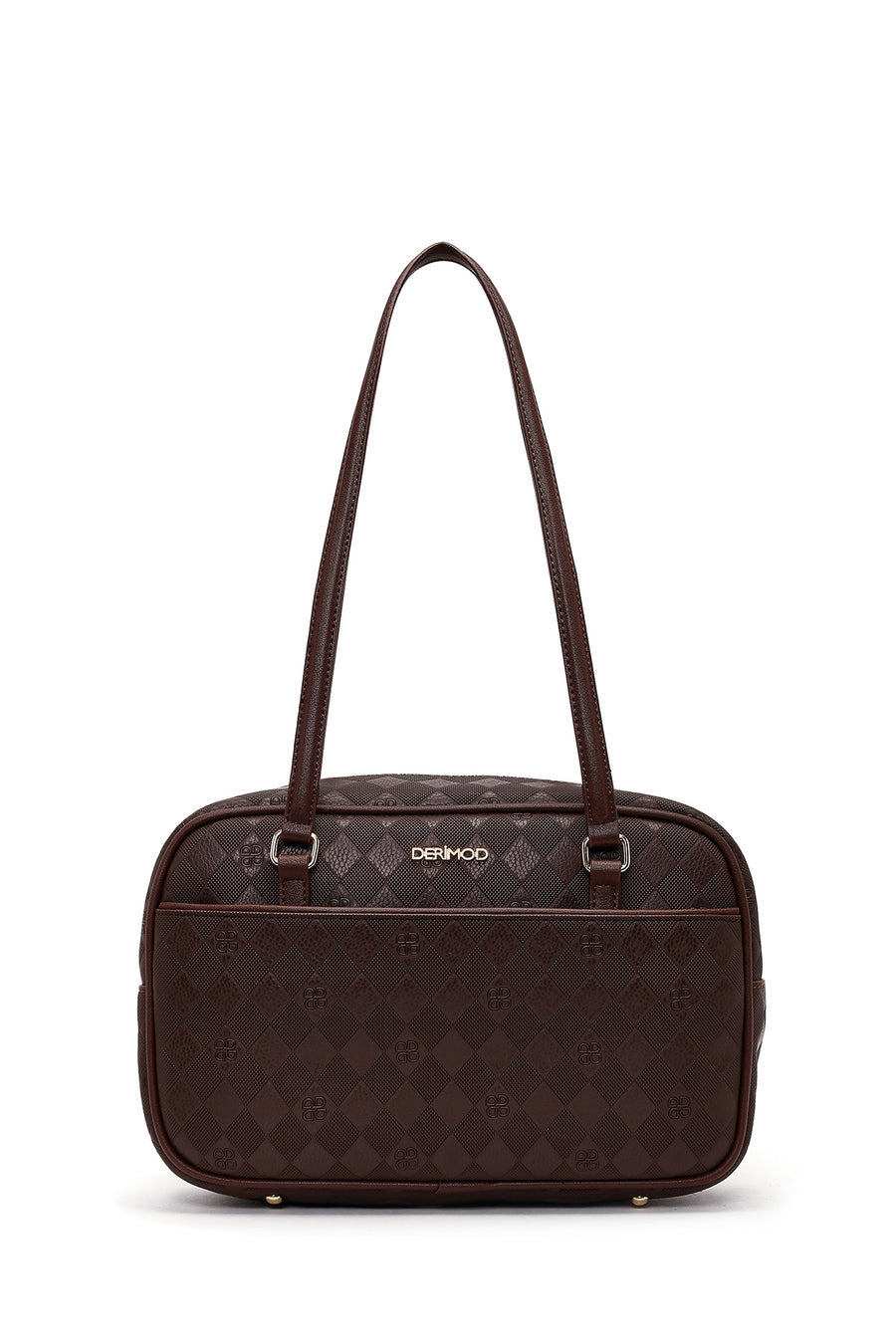Women's Brown Printed Shoulder Bag 25WBD238126 | Derimod