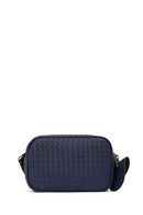 Women's Navy Blue Long Strap Knitted Crossbody Bag | Derimod