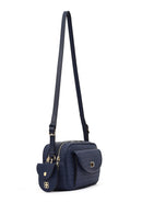Women's Navy Blue Long Strap Knitted Crossbody Bag | Derimod