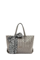 Kadın Gri Uzun Askılı Örgülü Kol Çantası | Derimod