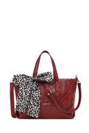 Kadın Bordo Uzun Askılı Örgülü Kol Çantası | Derimod