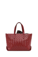 Kadın Bordo Uzun Askılı Örgülü Kol Çantası | Derimod