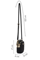 Women's Black Long Strapped Fabric Crossbody Bag | Derimod