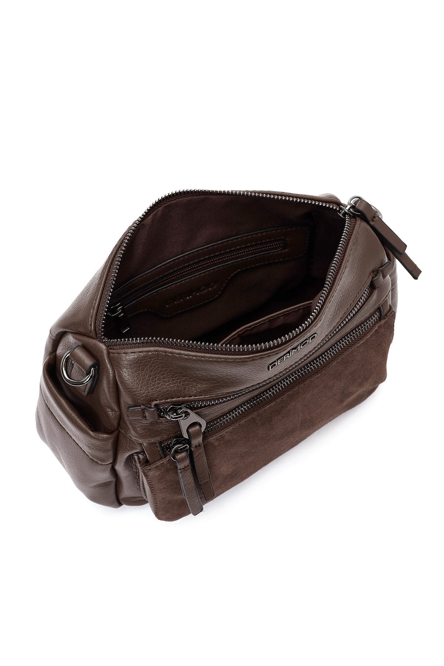 Women's Brown Long Strap Crossbody Bag