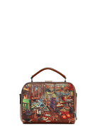 Women's Tan Long Strap Patterned Shoulder Bag | Derimod