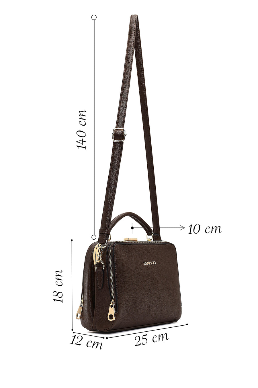 Women's Brown Long Strap Shoulder Bag