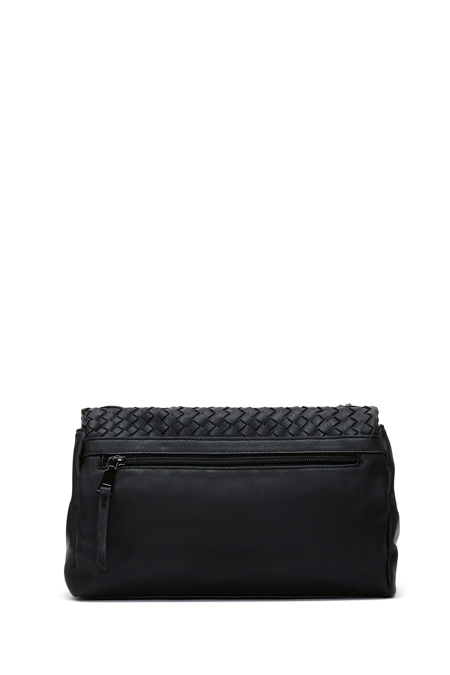 Women's Black Long Strapped Patterned Crossbody Bag