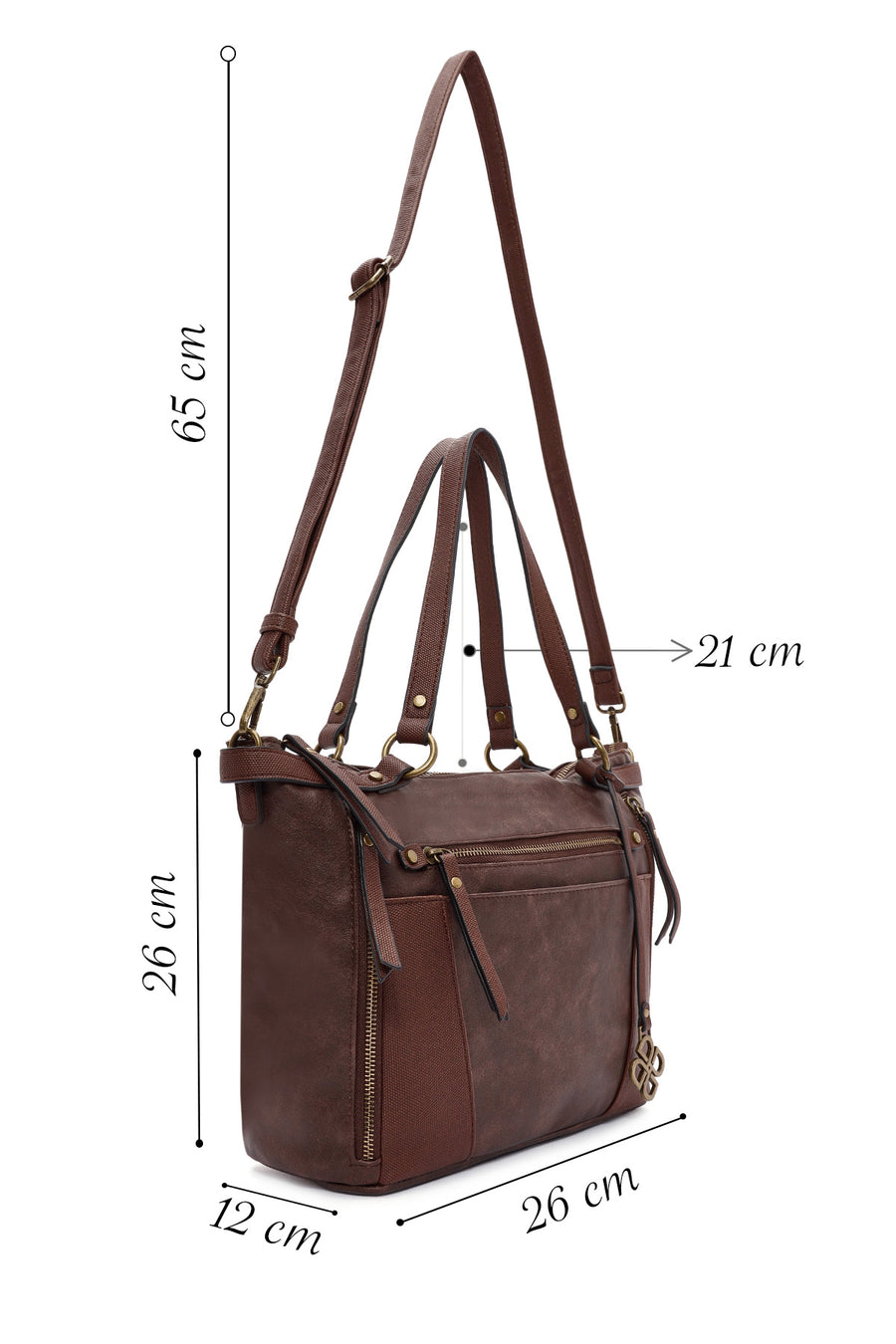 Women's Brown Long Strap Shoulder Bag